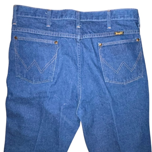 Vintage Wranglers 936DEN regular fit darkish size 35X32 denim jeans - Picture 2 of 6